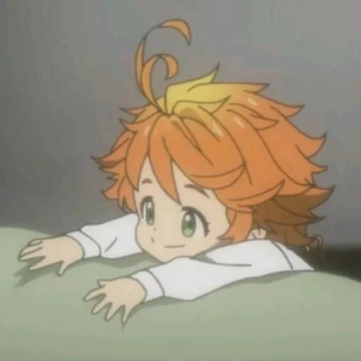 um, ohayo pocco, the anime is funny, emma anime promised nonsense, emma promised neverland snowns smiles