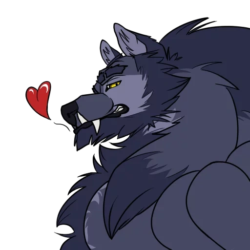 fuli, fries wolf, wolf pack animation, anime werewolf, anime wolf character