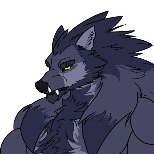 seni furri, fandom berbulu, werewolf furri, menggambar manusia serigala, karakter anime serigala