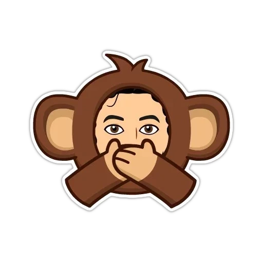 the monkey, the monkey, the monkey face, das lächelnde gesicht des affen, emoticon monkey marmoc