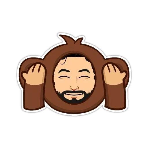 gli asiatici, emoticon di emoticon, bitmoji, emoticon marmok scimmia