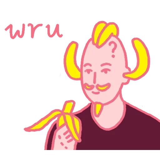 masculino, orelhas de banana, vovô porquinho de desenho animado
