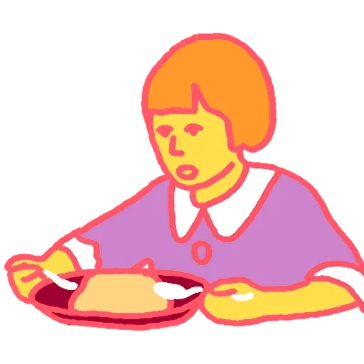 illustration, articles sur la table, aliments pour bébés, motif petit déjeuner, illustration de nourriture