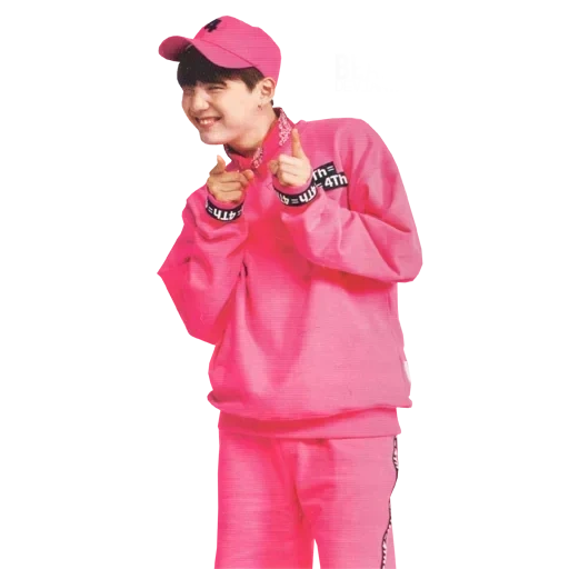 bts suga, bts shuga, shuga est rose, yoongi avec un costume rose, yoongi bts rose costume