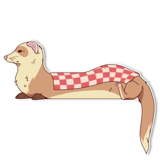 cat, illustration, weasel animal, racing flag, vector illustration