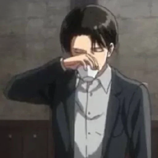 gambar, levi ackerman, final levy ackerman, levy ackerman rage, levy ackerman minum teh