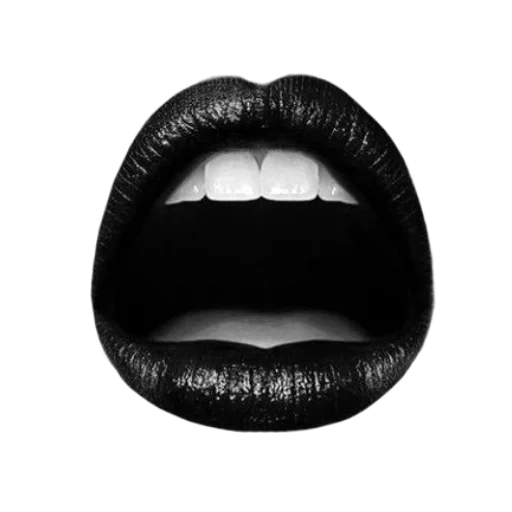 губы, lips, темнота, черные губы, серебряные губы черном фоне
