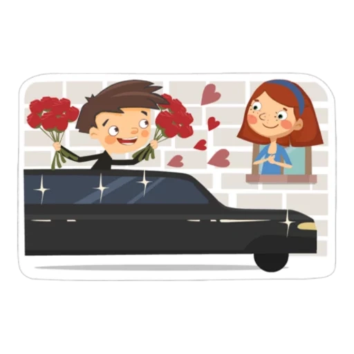 automóvel, com o dia de mudzhek, vetor da máquina de casamento, fazendo minha máquina vetorial familiar, ilustração do carro no noivo
