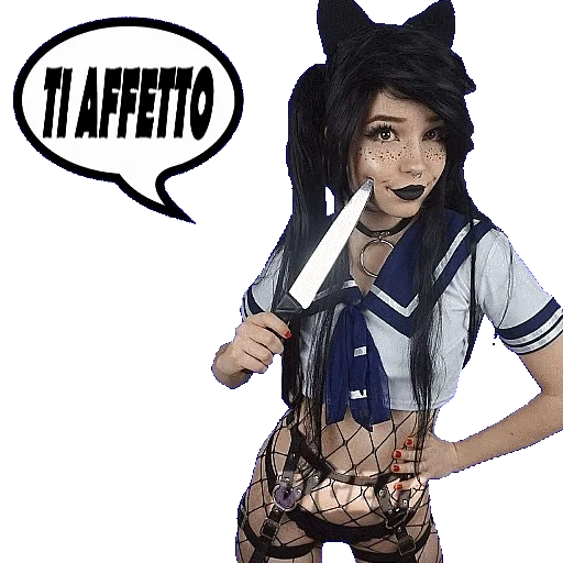 menina, bell delphin, belle delphine, cosplay dinheiro quente, mikomi hokina rin tohsaka