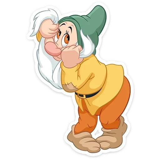 snow white dwarf, dwarfs are shy people of snow white, modest dwarf snow white, snow white's midget, gnome modest transparent background