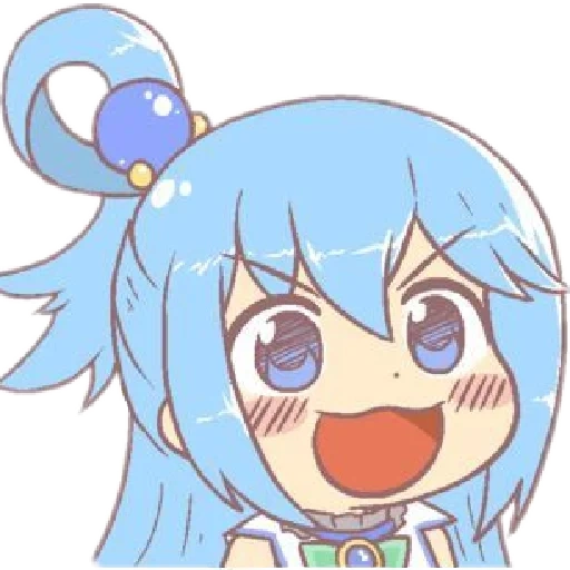 aqua chibi, чиби аниме, коносуба чиби, аниме аква чиби, аква коносуба чиби