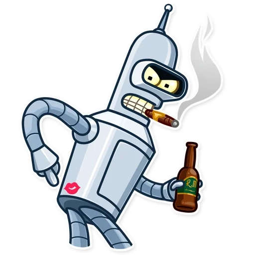 bender, bender cigar, futurama robot, futurama bender, futurama robot bender