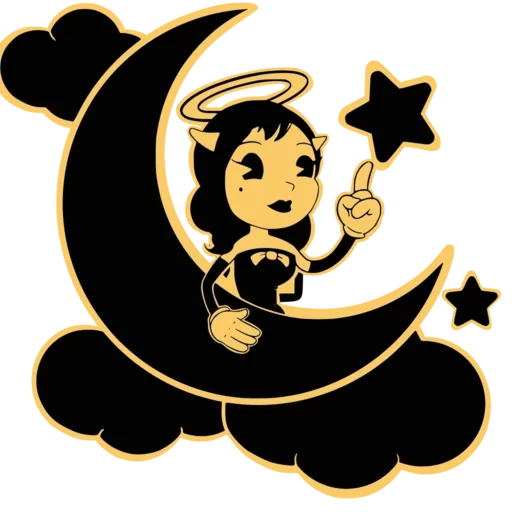 angel of alice, moon icon, alice angel, moon template, bendi ink