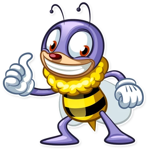bee, abeja, abeja de dibujos animados, abeja transparente al final