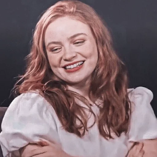 young woman, sadie sink, the girl is red, the actress is red