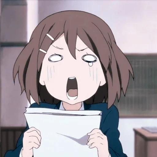 foto, aki toyosaki, surpresa de anime, emoções de anime de pânico, expressão facial do anime