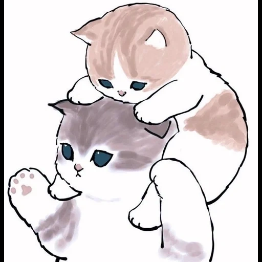 кот, кошка, котик, милые котики, рисунки милых котиков