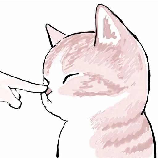 gato, ilustração de um gato, desenhos de gato fofos, desenhos fofos de gado, um gato de anime nyazy