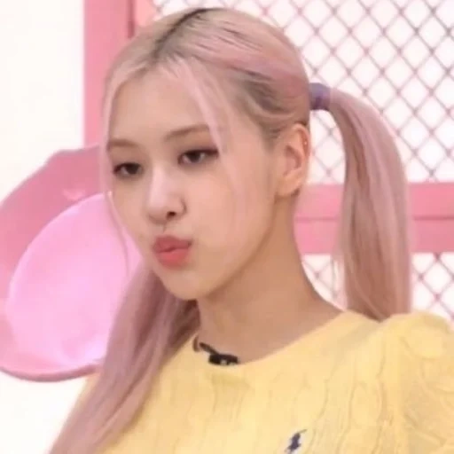 junge frau, schwarzrosa, jisa blackpink, blackpink rosé, rose blackpink