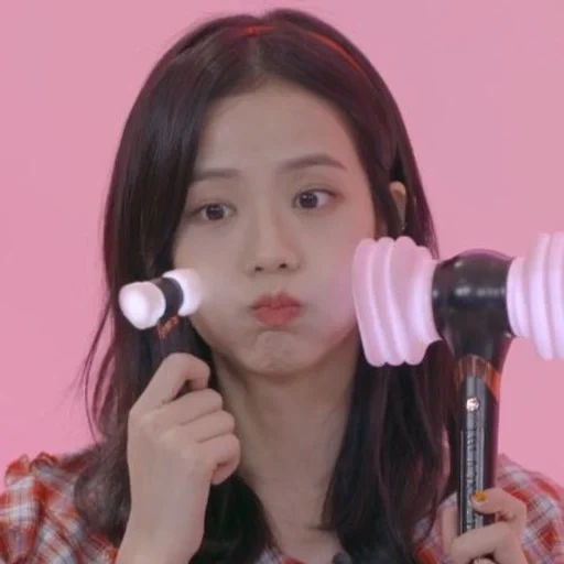 kim jisu, schwarzrosa, jisoo blackpink, helles blackpink, light stick v2 limited blackpink