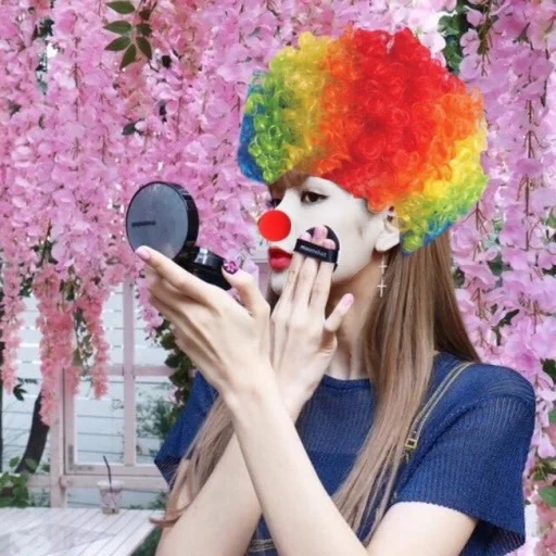 clown, jeune femme, jour de rire, clown fille, lalisa esthétique