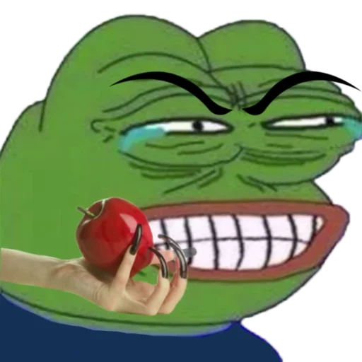 pepe, pepe frog, faccia sorridente di rana pepe