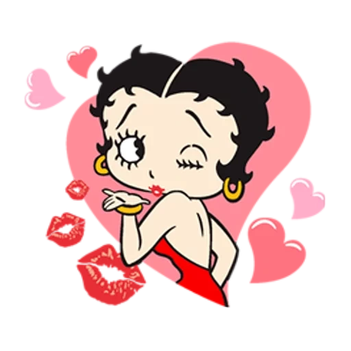 betty boo, betty boop, pagina di bettie, betty boop bacio volante