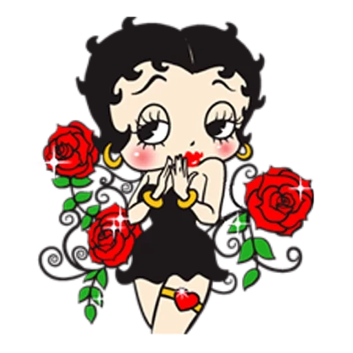 filles, betty boop, croquis de betty boop