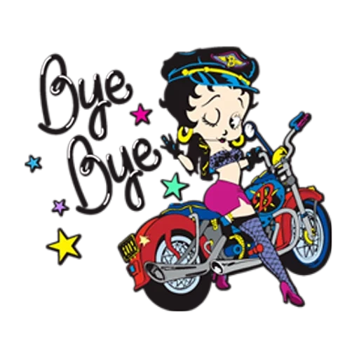 biker, cyclistes, motocycles, betty boop cycliste, betty bopp motorcycle