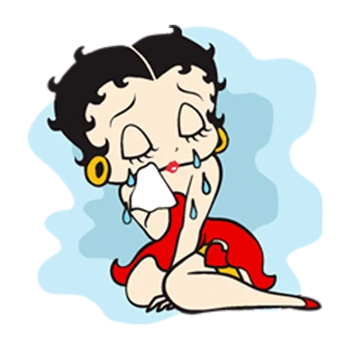 betty bu, betty boop, betty boop cried, a sad girl