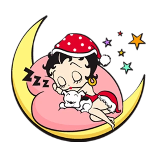 betty, betty bup, selamat malam, betty boop dan moon