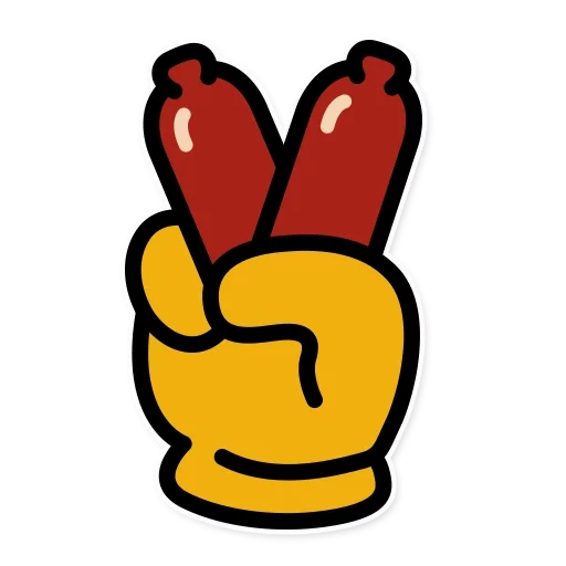 símbolo de expressão, polegar, dois dedos sorridentes