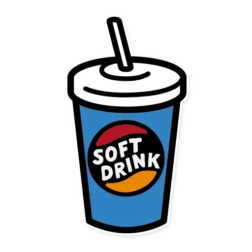 soda drawing, drew stickers, icon drinks, bubble tea icon, soda clipart pop art