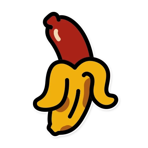 banane, banane, bananenzeichnung, pop art banane, offene banane