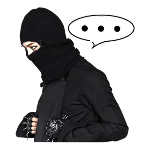 ladrón, gente, mentiroso, máscara ninja, máscara de bandido