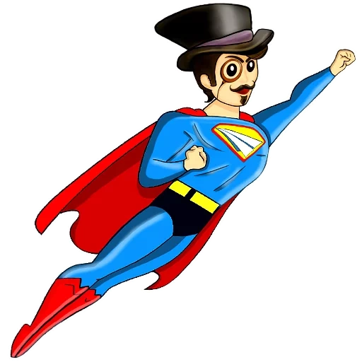 superman, superherói, cartoon super-herói