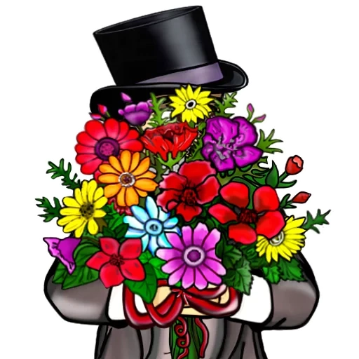 et les vacances, clipart bouquet, professeur de foi, fleurs d'illustration