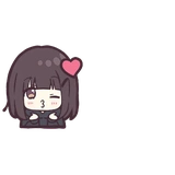 Menhera-chan. Emoji :: @line_stickers