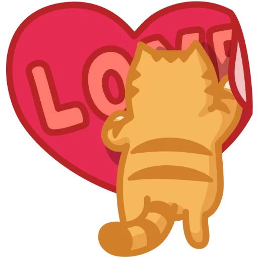 pêssego, amor, gato persik, o gato é um coração