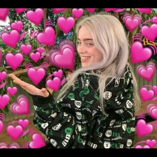 billy ailish, billie eilish, billie eilish smile, cuore di billy ellis, cuore di billy alish è sulla sua testa