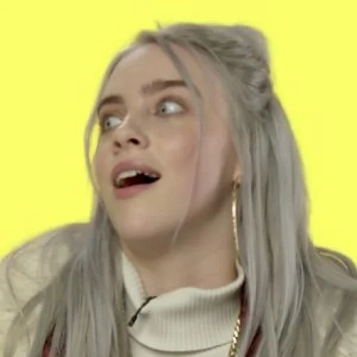 billy ailish, billie eilish, senyum billy ailish, billy ailish smiles, rambut pirang billy ailish