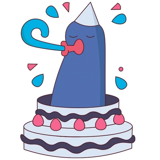 pigeon, cartoon cake
