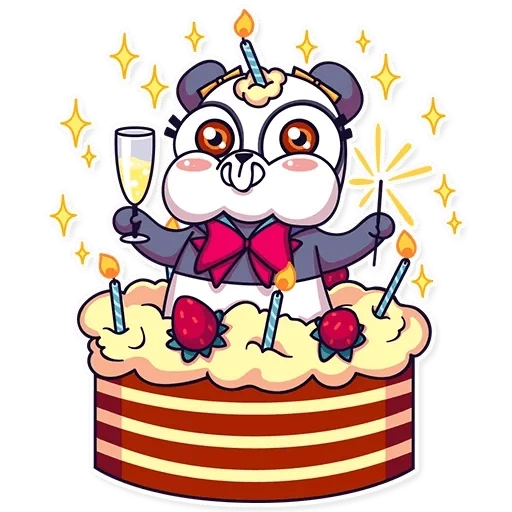 alles gute zum geburtstag süß, alles gute zum geburtstag mit panda, alles gute zum geburtstag vektor vektor