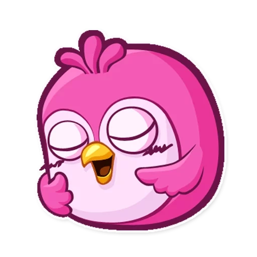 emoji, sticker, pink engriboz, stella engeli boz, angry birds stella bomb