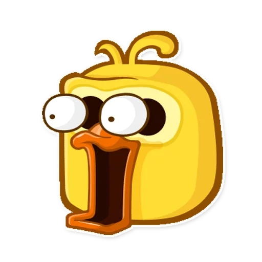 duck, smiling face, smiley face sticker, funny smiling face