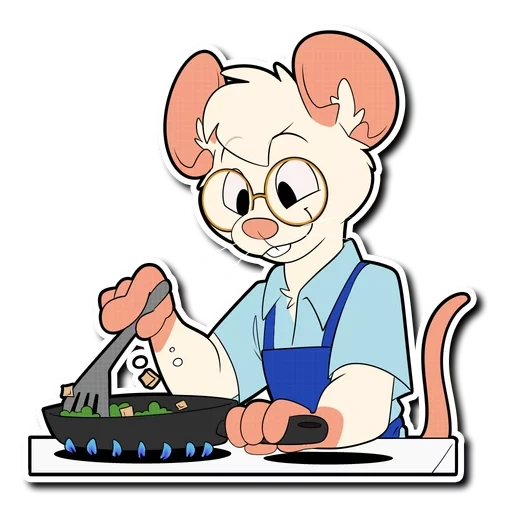 animación, color pintado, dibujos de personajes, mickey mouse pintado, chef de ratón pintado
