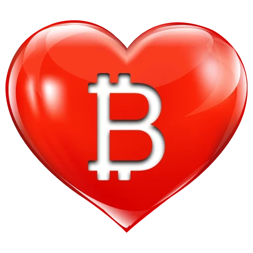 argent, coeur rouble, coeur rouge, bitcoin heart