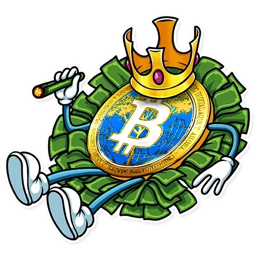 btc, dinero, bitcoin, dibujos animados de bitcoin
