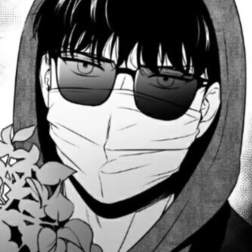 manga, picture, bj alex glasses, the questionnaire of man, anime characters