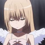 foin, anime girl, personnages d'anime, ange animé de la forêt de conifères, taïga aisaka angel
